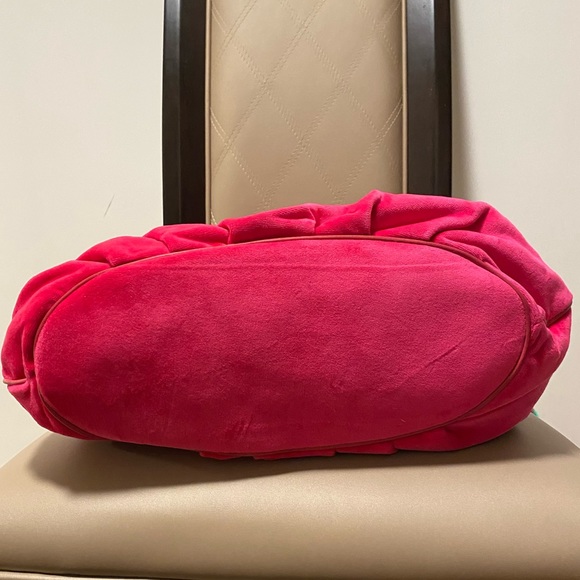 Juicy Couture Pink Velour Hobo Vintage Handbag - Picture 8 of 11